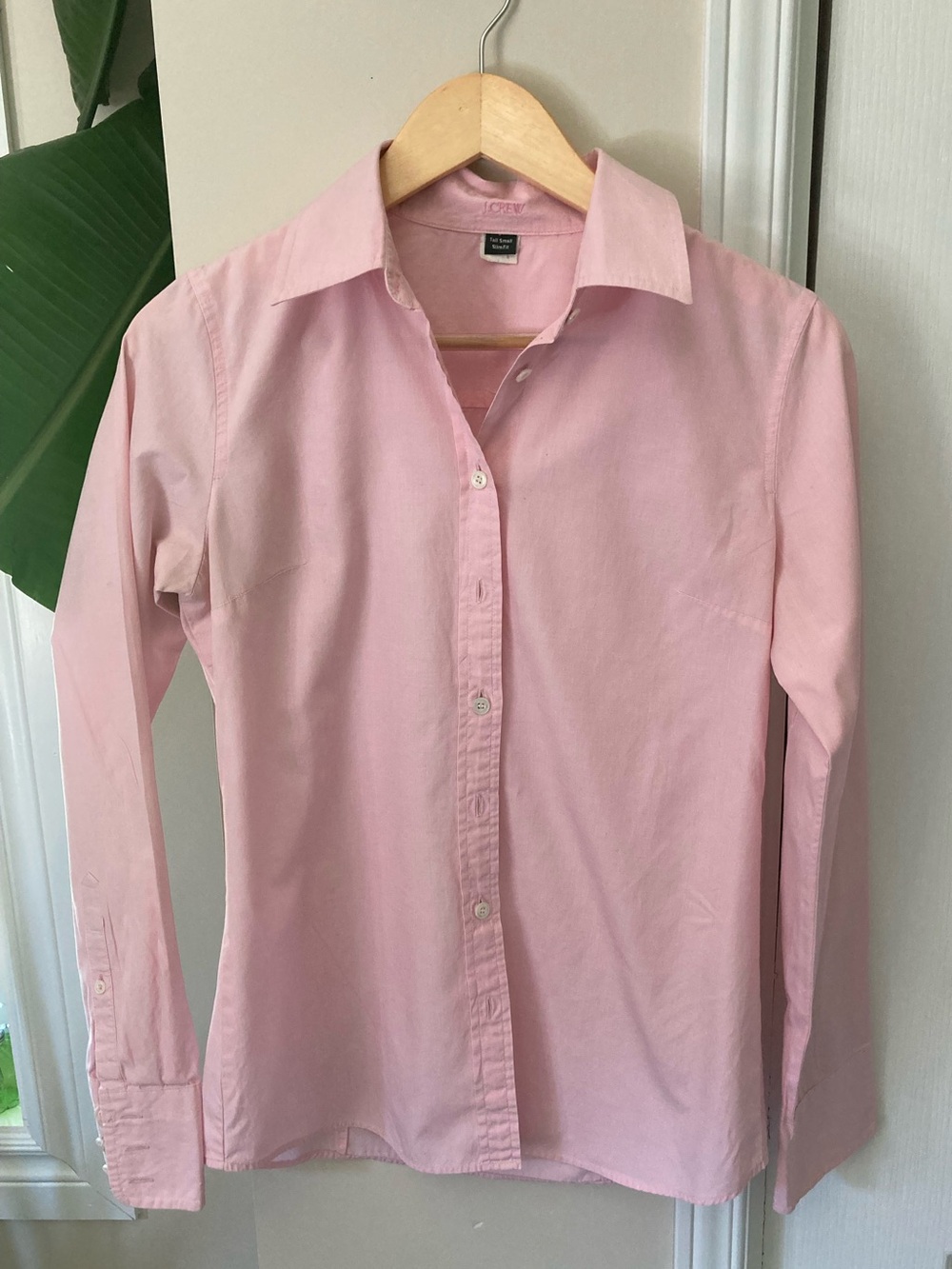 J.Crew Textured Light Pink Button-Down Shirt